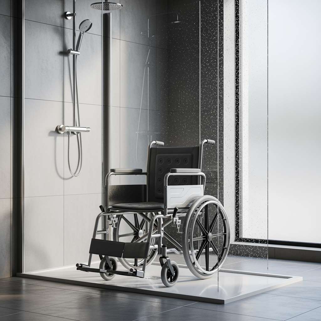 ابعاد استاندارد ویلچر حمامی چقدر است؟ (راهنمای انتخاب برای درب‌های کوچک)