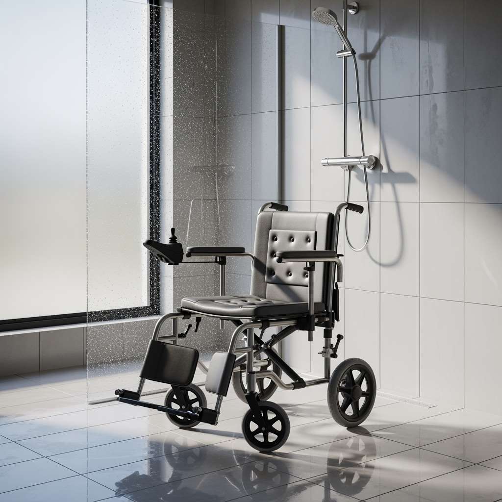 جابجایی ایمن بیمار از تخت به حمام راهنمای قدم به قدم با ویلچر حمامی