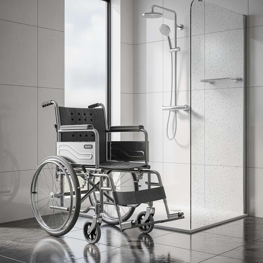 ویلچر حمامی در حمام‌های کوچک