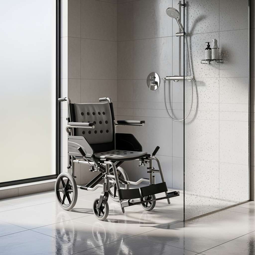 ویلچر حمامی لگن‌دار یا بدون لگن؟ تفاوت، کاربرد و انتخاب درست